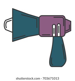 megaphone sound isolated icon