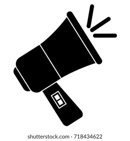 megaphone sound isolated icon