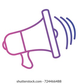 megaphone sound isolated icon