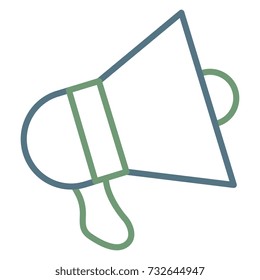 megaphone sound isolated icon