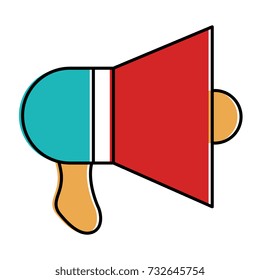 megaphone sound isolated icon