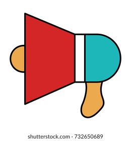 megaphone sound isolated icon