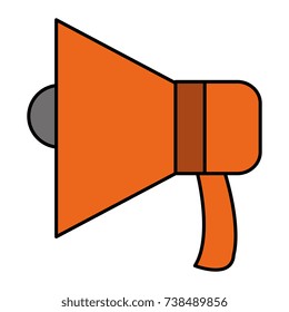 megaphone sound isolated icon