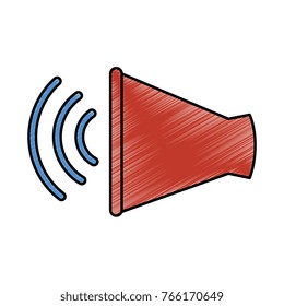 megaphone sound isolated icon