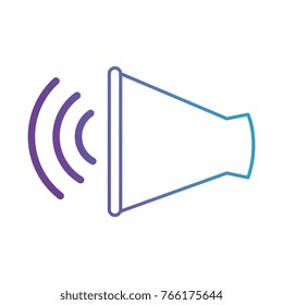 megaphone sound isolated icon