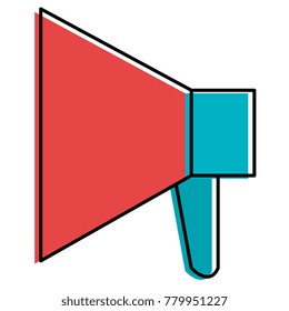 megaphone sound isolated icon