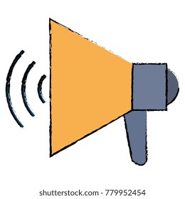 megaphone sound isolated icon