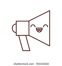 megaphone sound kawaii character