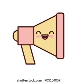 megaphone sound kawaii character