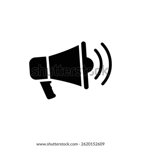 Megaphone with Sound Lines Minimal Icon