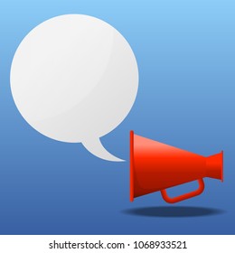 megaphone sound with speech bubble.
