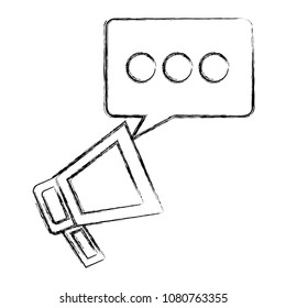 megaphone sound with speech bubble