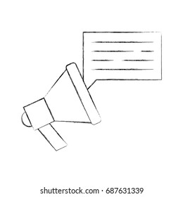 megaphone sound with speech bubble