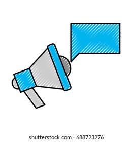 megaphone sound with speech bubble