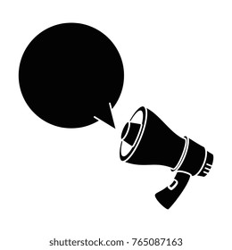 megaphone sound with speech bubble