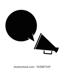 megaphone sound with speech bubble