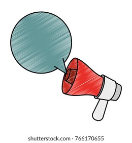 megaphone sound with speech bubble