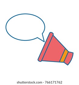megaphone sound with speech bubble