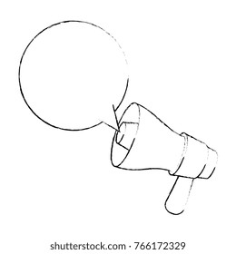 megaphone sound with speech bubble