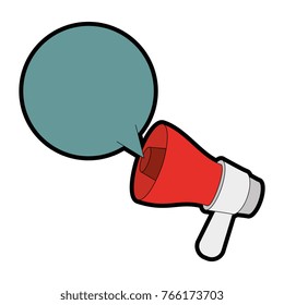 megaphone sound with speech bubble