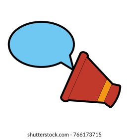 megaphone sound with speech bubble