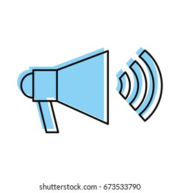 megaphone sound with waves