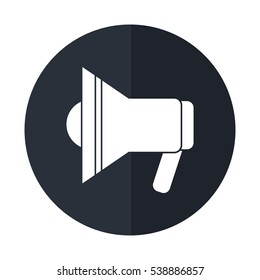 megaphone speaker alert urgency shadow