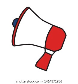 megaphone speaker announce on white background vector illustration