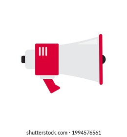 Megaphone, speaker, announcer icon vector illustration isolated on white background.