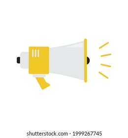 Megaphone, speaker, announcer icon vector illustration isolated on white background.