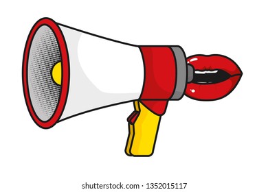 megaphone speaker cartoon
