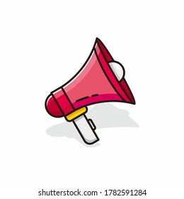 megaphone speaker cartoon illustration vector