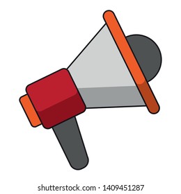 megaphone speaker cartoon vector illustration graphic design