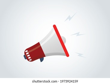 Megaphone speaker for communication. Good ad concept