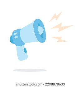megaphone speaker flat and illustration.