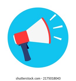 Megaphonlautsprecher-Symbol. Clip-Art-Bild einzeln auf weißem Hintergrund