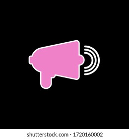 Megaphone or speaker icon. The concept of the announcement using the megaphone icon. Megaphone in the form of a flat icon.