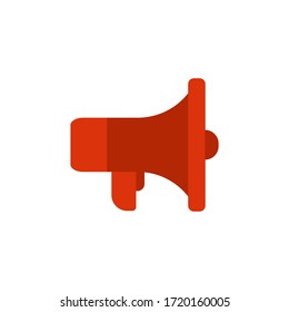 Megaphon oder Lautsprecher Symbol. Das Konzept der Ankündigung mit dem Megaphon-Symbol. Megaphone in Form eines flachen Icons.