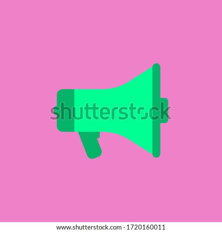 Megaphone or speaker icon. The concept of the announcement using the megaphone icon. Megaphone in the form of a flat icon.