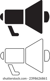 Megaphone speaker icon in flat style. Bullhorn sign vector illustration