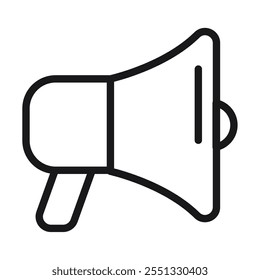 megaphone speaker icon linear isolated
