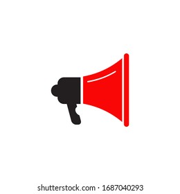Logo-Design-Vektorillustration für Megaphone-Lautsprecher