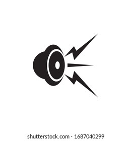 Logo-Design-Vektorillustration für Megaphone-Lautsprecher