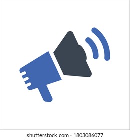 Megaphone, speaker icon, vector graphics
