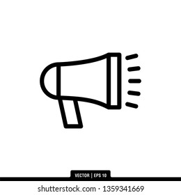 Megaphone Speaker Icon Vector Illustration Logo Template