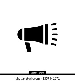 Megaphone Speaker Icon Vector Illustration Logo Template