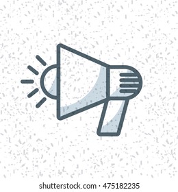 megaphone speaker isolated icon vector illustration design