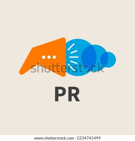 Megaphone, speaker logo, pr icon. Megaphone symbol, public relations sign. Ad, advertisement vector isolated icon