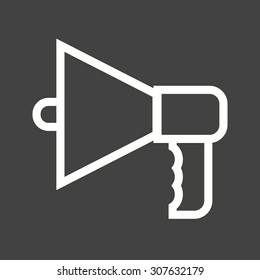 Megaphone, speaker, loud icon vector image.Can also be used for law and order. Suitable for mobile apps, web apps and print media.