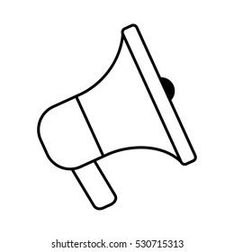 megaphone speaker marketing element outline vector illustration eps 10